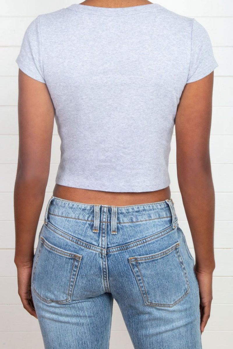 Hauts Brandy Melville Ashlyn Grise | VKX-68434063